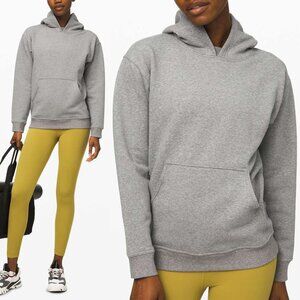 Lululemon All Yours Hoodie Heathered Core Medium Grey Pullover Sweatshirt $108
